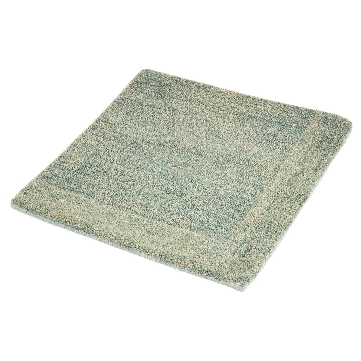 Wool Rug square  - 47 x 47 cm - green