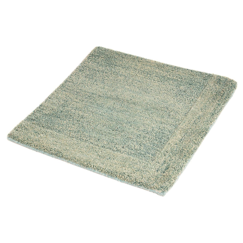 Wool Rug square  - 47 x 47 cm - green