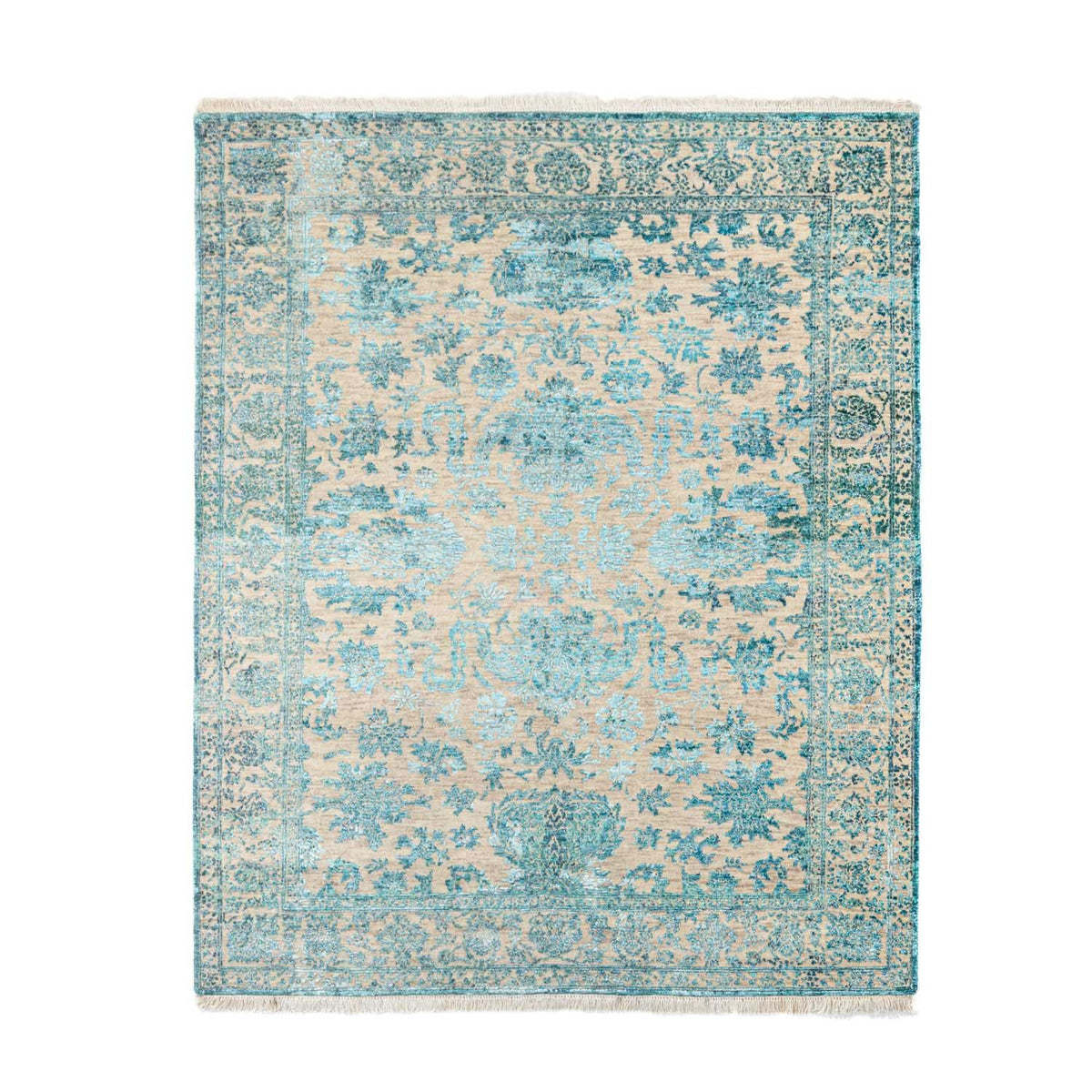Designer Rug - 188 x 136 cm - turquoise