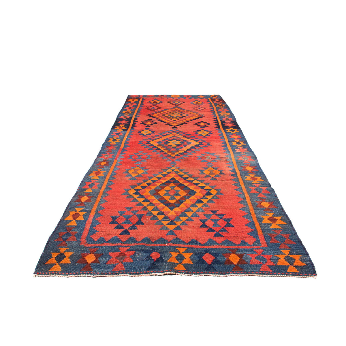 Runner Kelim Rug - Old - 220 x 195 cm - multicolored