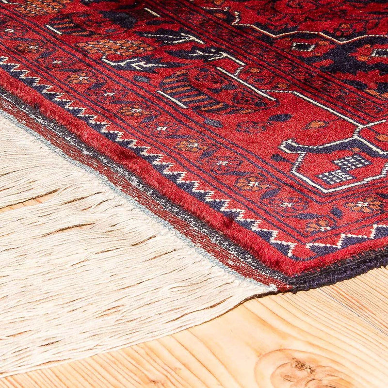 Runner Afghan Rug - Kunduz - 286 x 81 cm - red