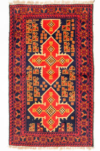 Belutsch Rug - 136 x 80 cm - blue