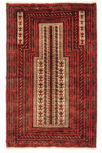 Belutsch Rug - 146 x 94 cm - red