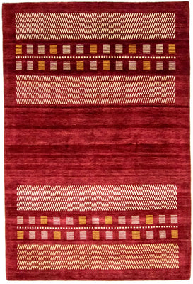 Gabbeh Rug - Loribaft Perser - 300 x 198 cm - red