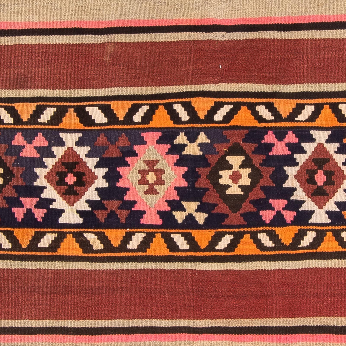 Runner Kelim Rug - Old - 360 x 140 cm - multicolored