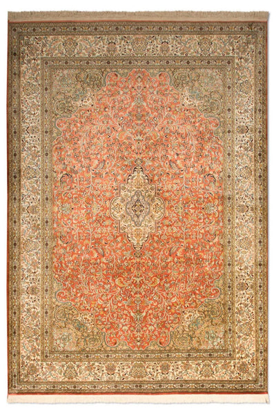 Kashmir Silk Rug 168x244cm - Oriental Rug - orange