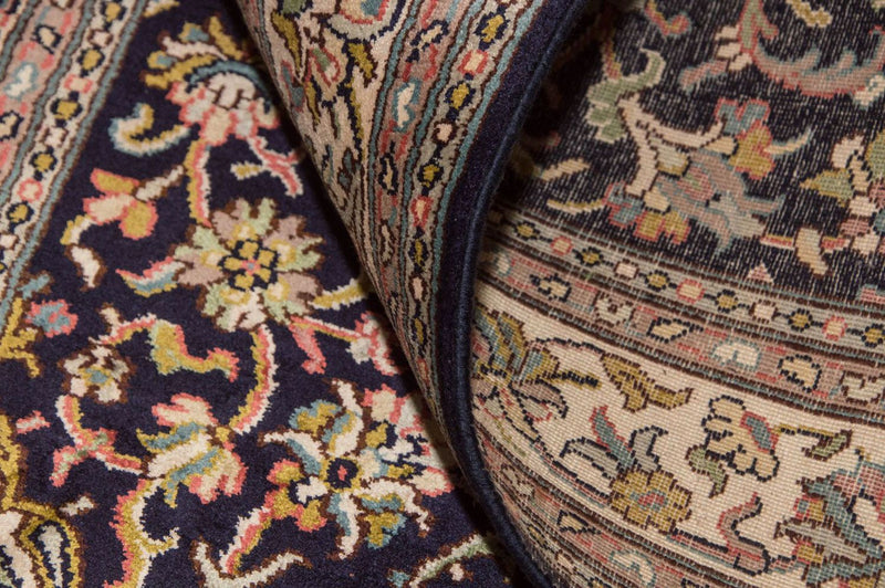 Silk Rug - Kashmir Silk - 150 x 93 cm - dark blue