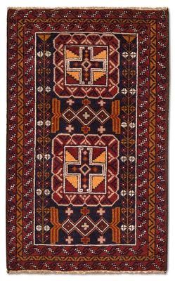 Belutsch Rug - 126 x 77 cm - multicolored