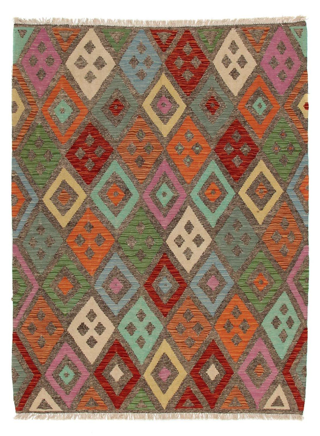 Kelim Rug - Splash - 194 x 151 cm - multicolored
