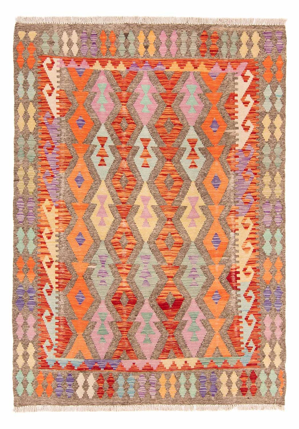 Kelim Rug - Splash - 207 x 155 cm - multicolored