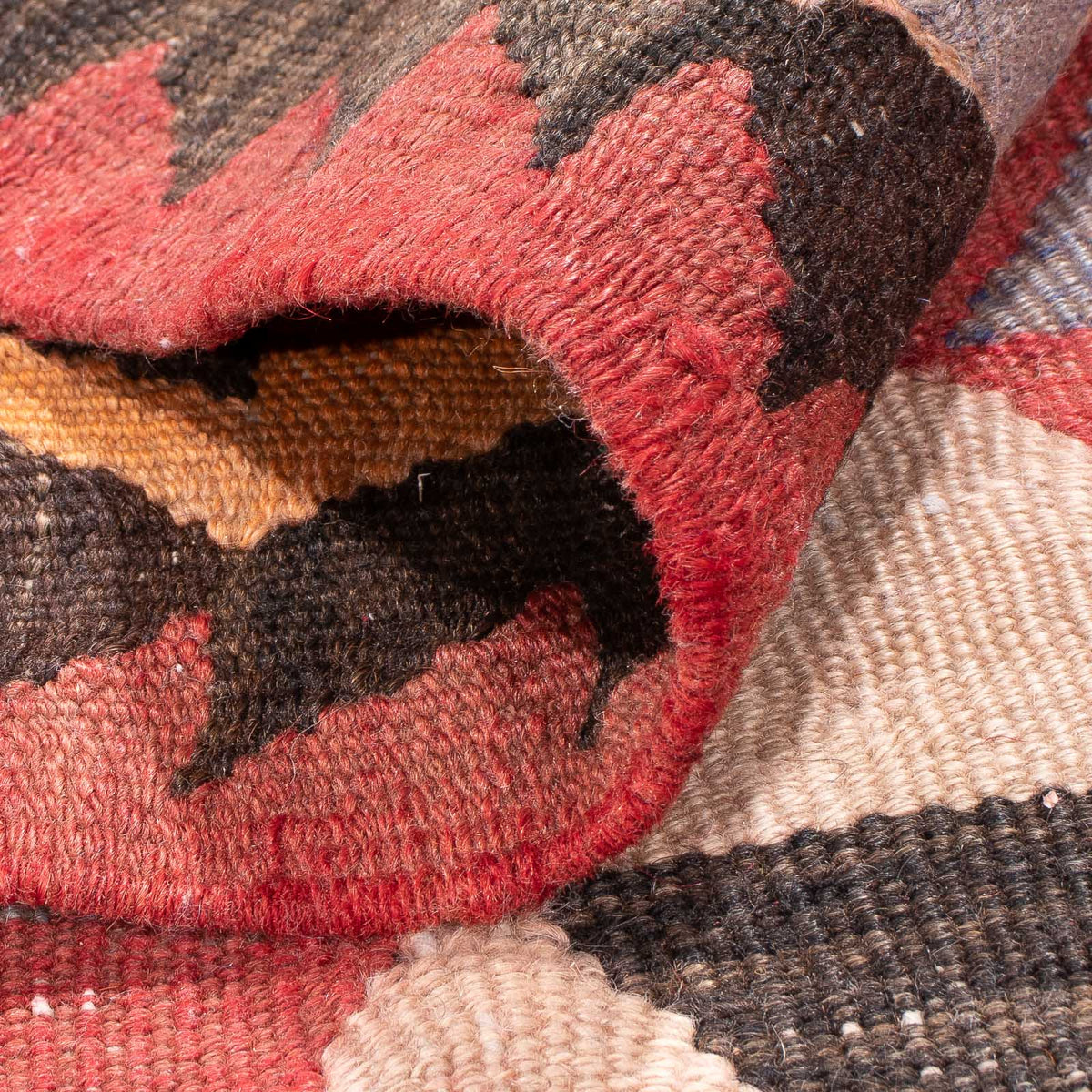 Runner Kelim Rug - Old - 425 x 165 cm - light red