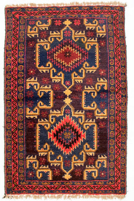 Belutsch Rug - 129 x 77 cm - multicolored