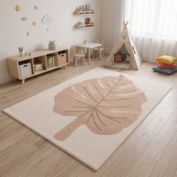 Monstera Leaf Wool Rug