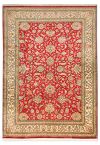 Silk Rug - Kashmir Silk - 214 x 150 cm - red