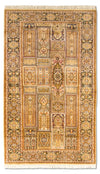 Kashmir Silk Rug 93x158cm - Oriental Rug - Rectangle / Brown / 93 x 158 cm Rectangle