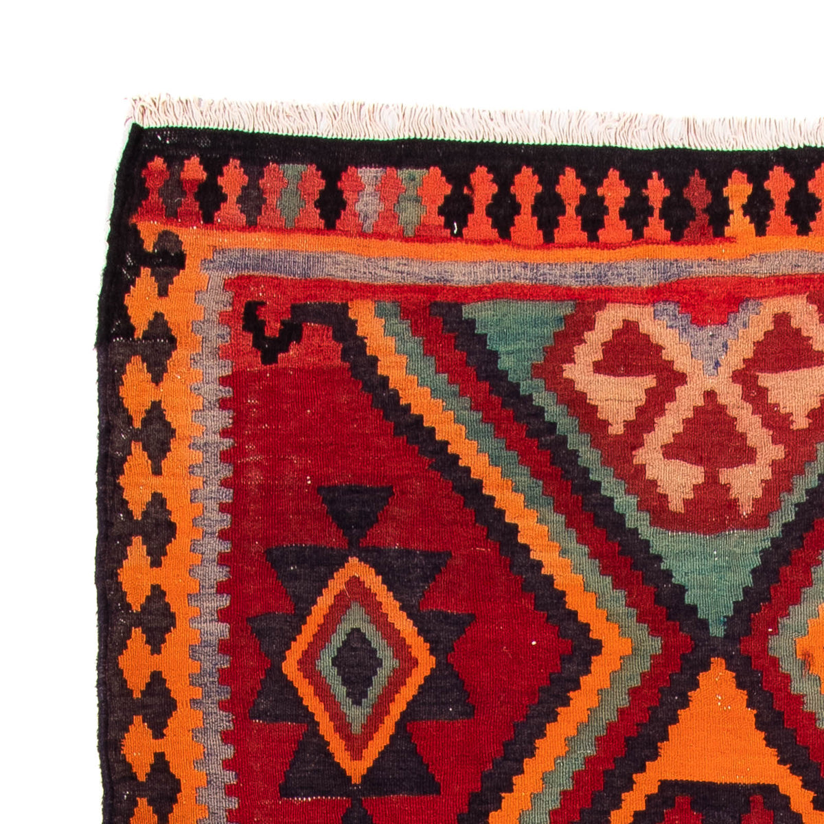 Runner Kelim Rug - Old - 350 x 135 cm - multicolored