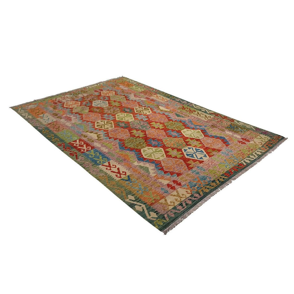 Kelim Rug - Splash - 300 x 206 cm - multicolored