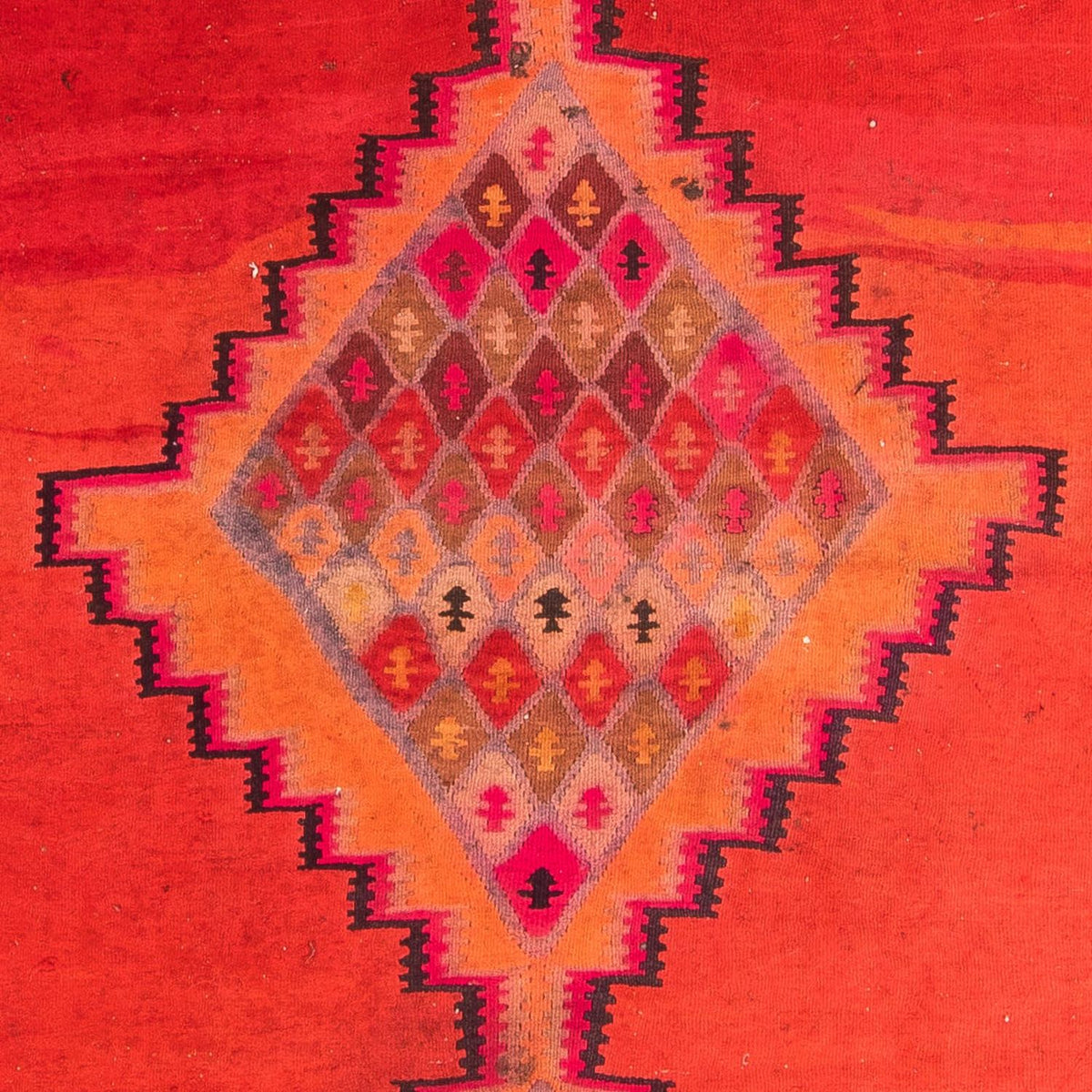 Runner Kelim Rug - Old - 380 x 180 cm - multicolored