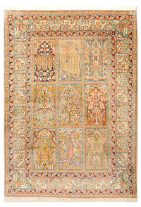 Silk Rug - Kashmir Silk - 184 x 124 cm - multicolored