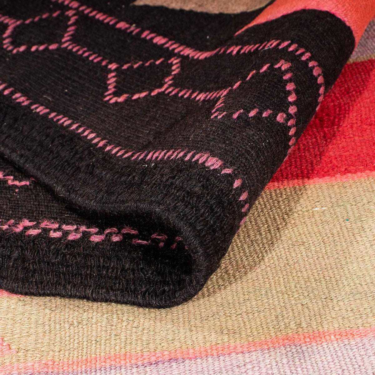 Runner Kelim Rug - Old - 330 x 135 cm - multicolored