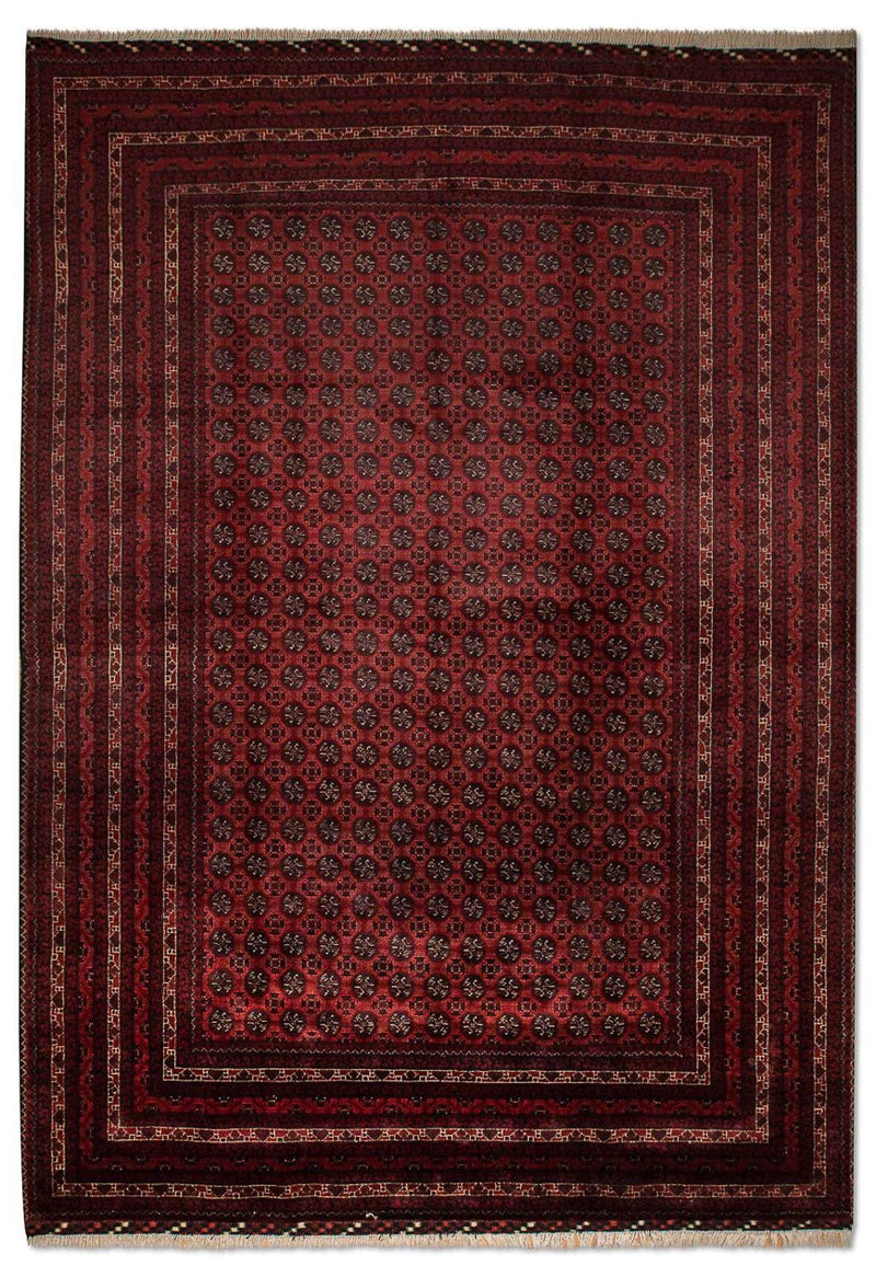 Afghan Rug - Bukhara - 299 x 195 cm - red