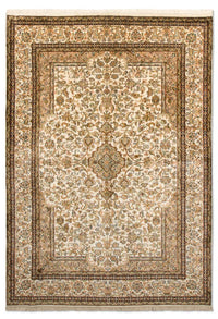 Silk Rug - Kashmir Silk - 186 x 126 cm - beige