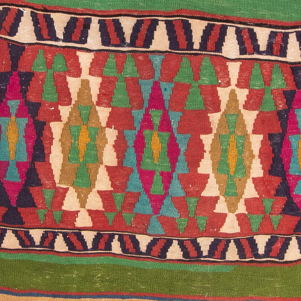 Runner Kelim Rug - Old - 355 x 140 cm - multicolored