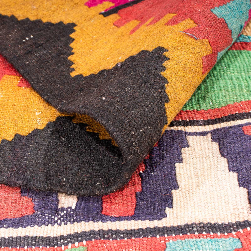 Runner Kelim Rug - Old - 355 x 140 cm - multicolored