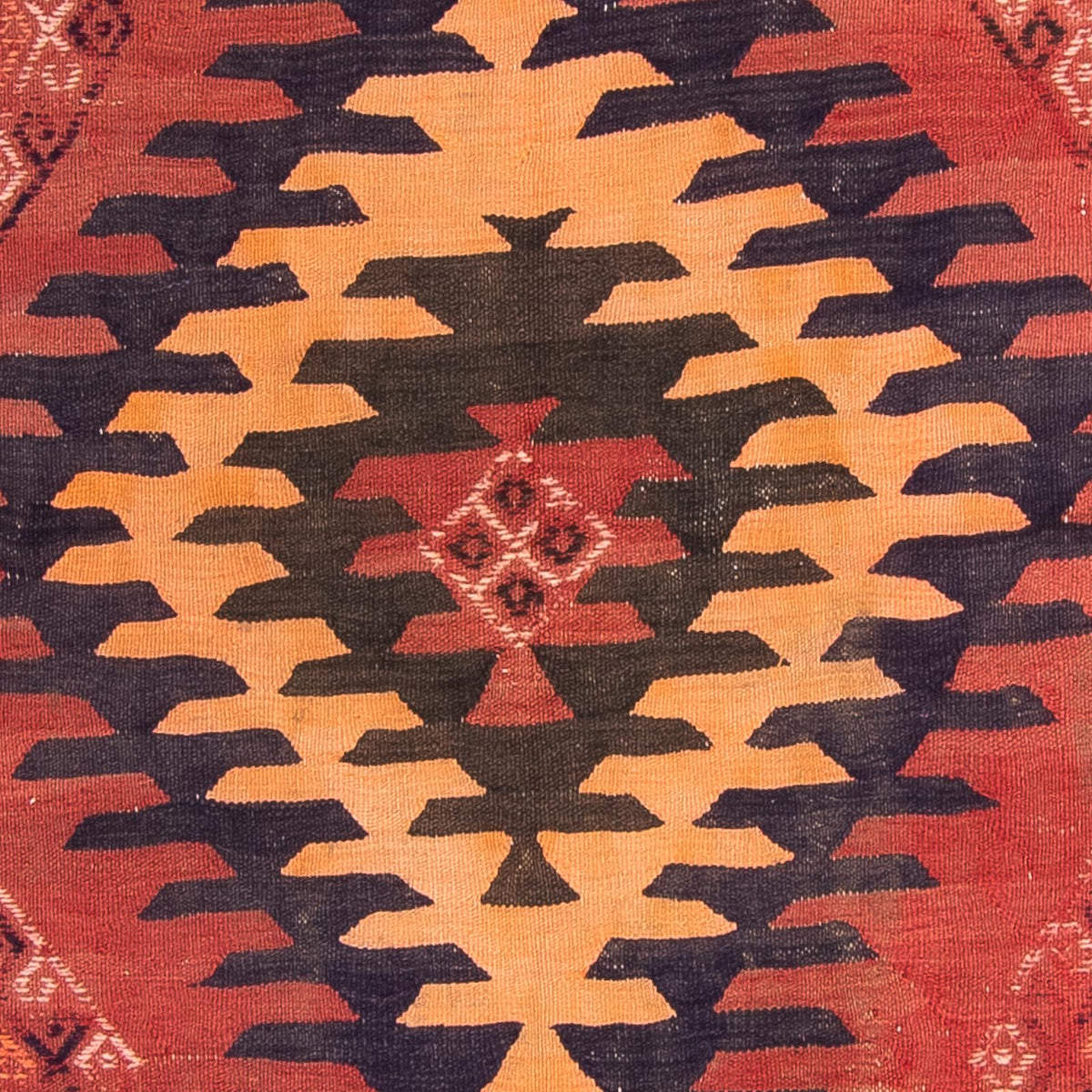 Runner Kelim Rug - Old - 395 x 145 cm - multicolored