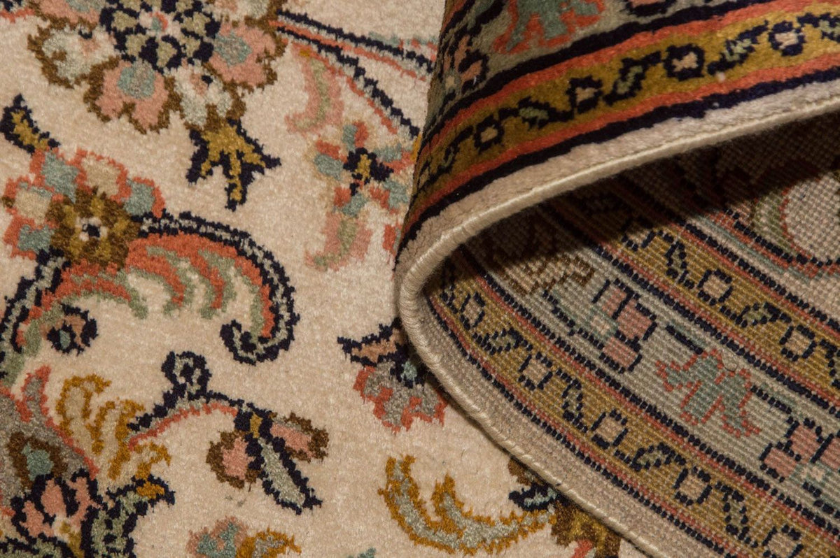 Silk Rug - Kashmir Silk - 184 x 124 cm - beige