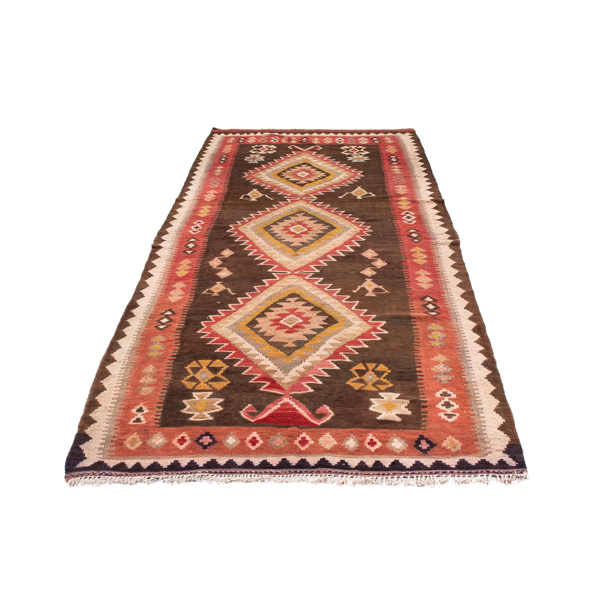 Runner Kelim Rug - Old - 310 x 140 cm - multicolored
