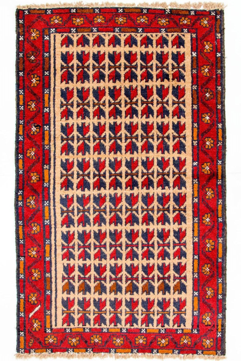 Belutsch Rug - 130 x 77 cm - red