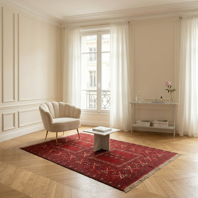 Turkaman Rug 159x236cm - Persian Rugs - red