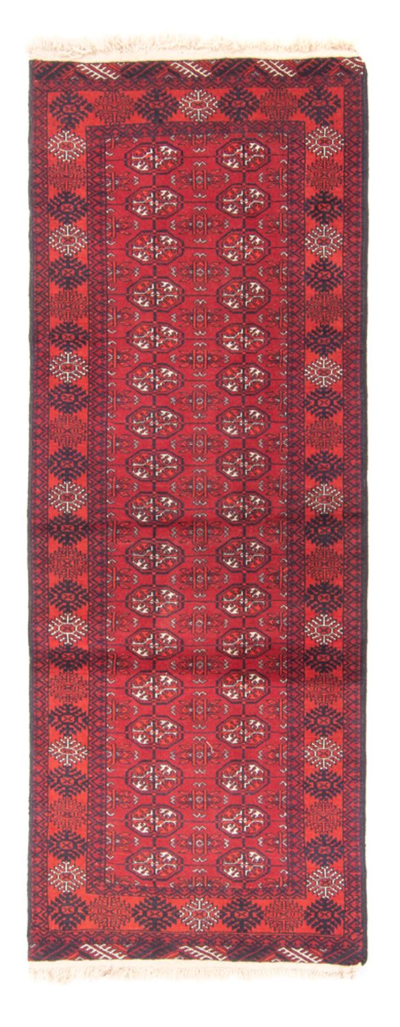 Runner Turkaman Rug - 194 x 74 cm - red