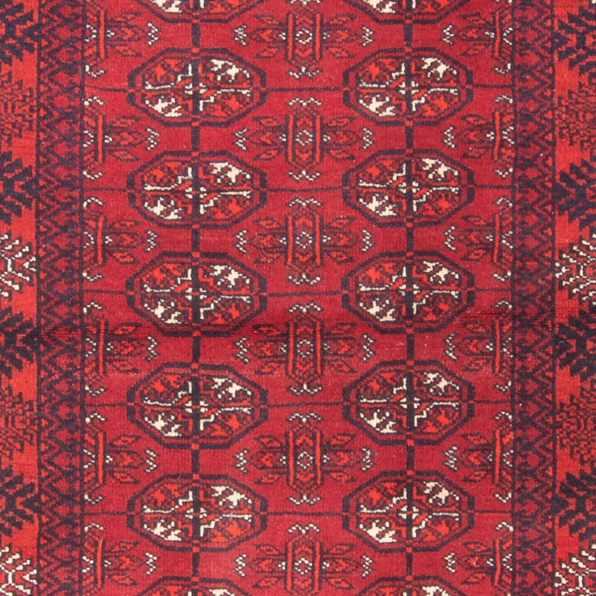 Runner Turkaman Rug - 194 x 74 cm - red
