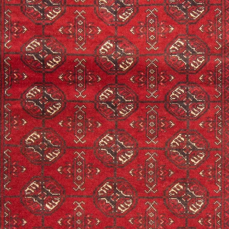 Runner Turkaman Rug - 201 x 86 cm - red