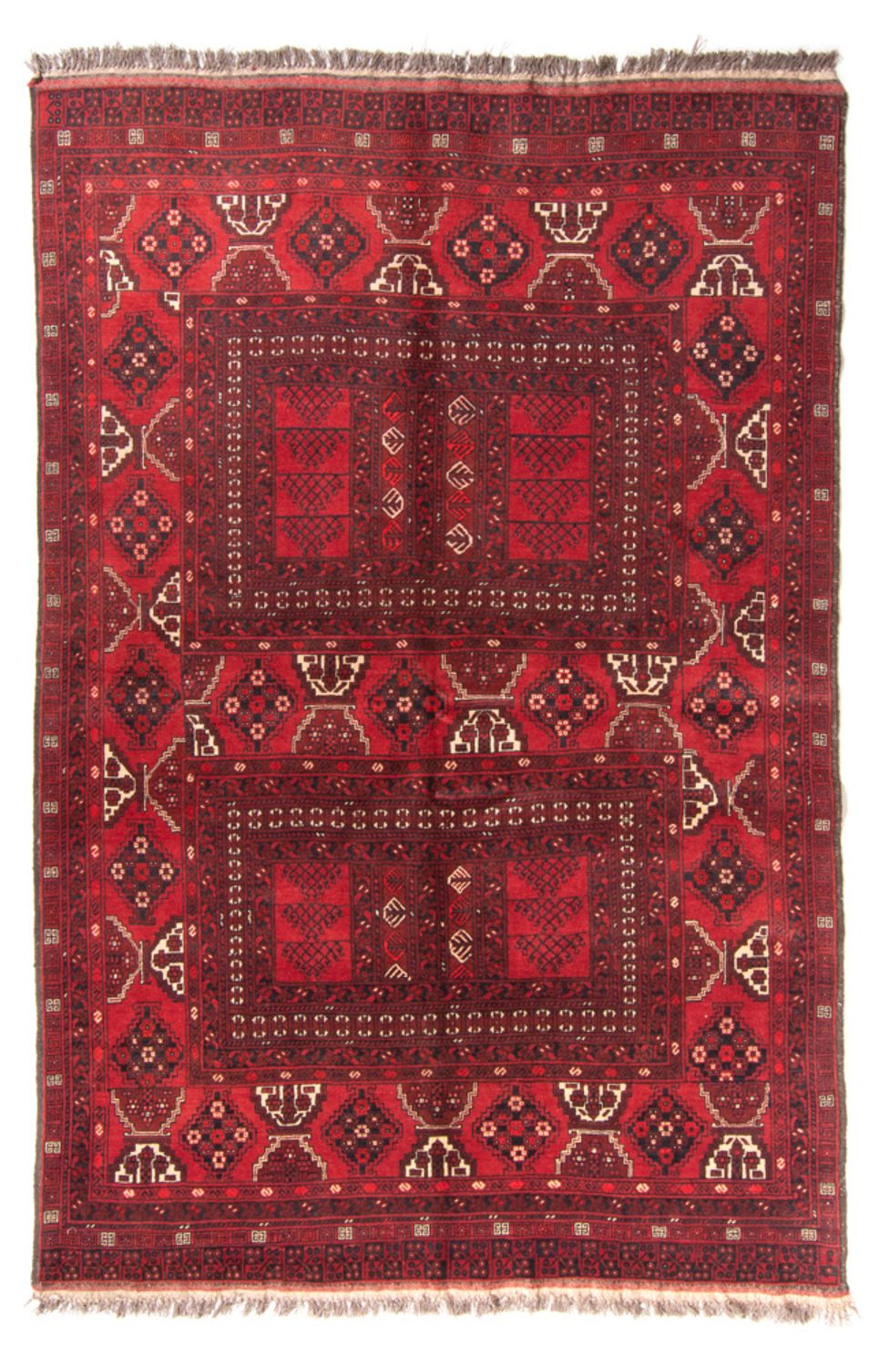 Turkaman Rug - 228 x 158 cm - red
