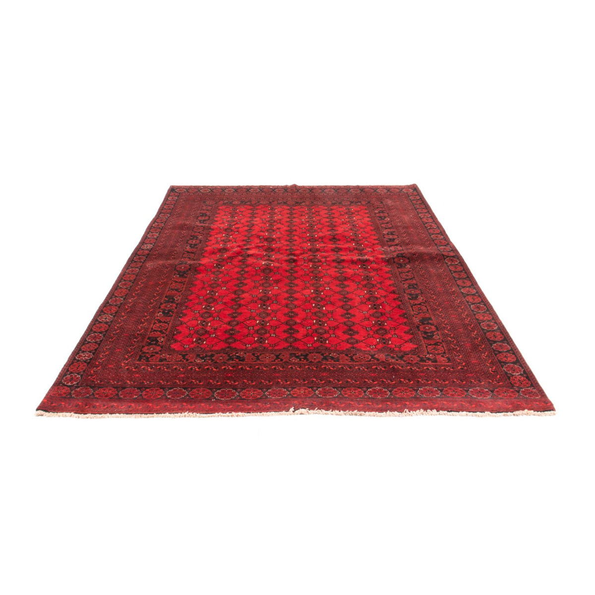 Turkaman Rug - 257 x 178 cm - red