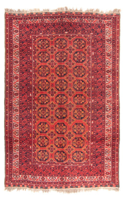 Turkaman Rug - 246 x 157 cm - red