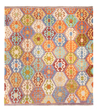 Kelim Rug - Splash square  - 201 x 189 cm - multicolored
