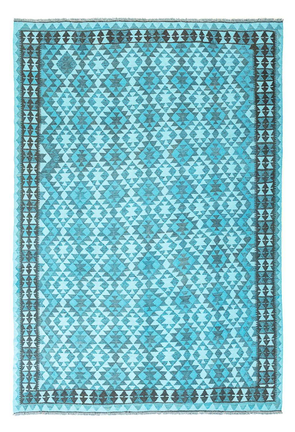 Kelim Rug - Trendy - Vintage/Overdyed - 277 x 195 cm - turquoise