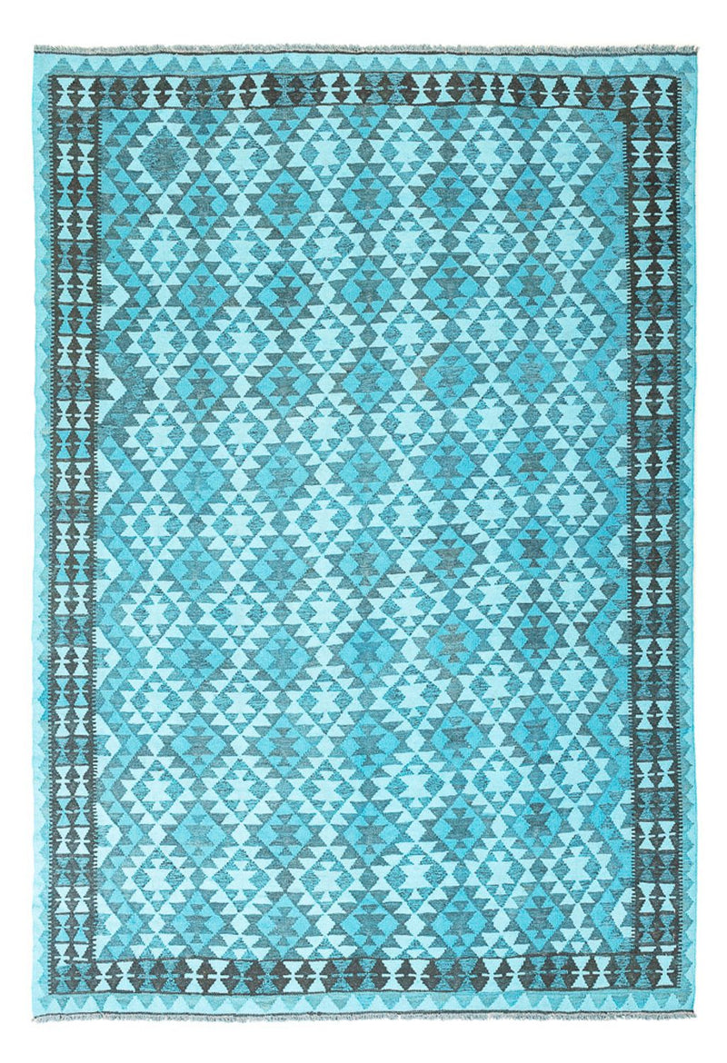 Kelim Rug - Trendy - Vintage/Overdyed - 277 x 195 cm - turquoise