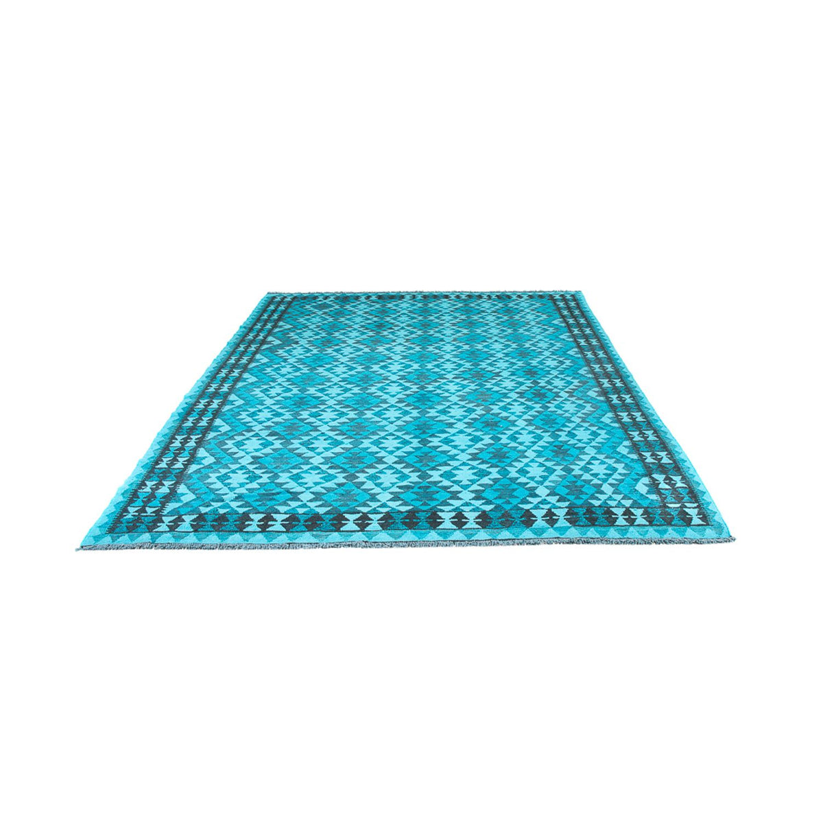 Kelim Rug - Trendy - Vintage/Overdyed - 277 x 195 cm - turquoise
