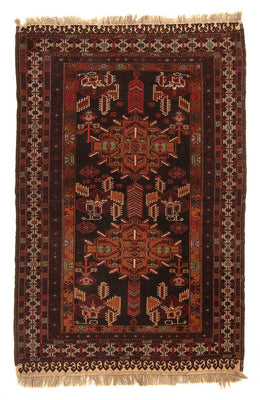Afghan Rug - 189 x 127 cm - brown