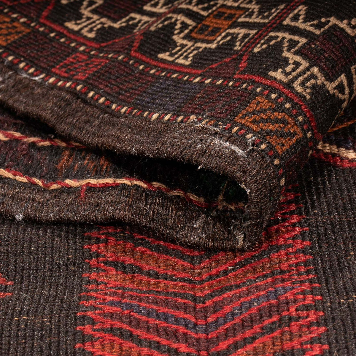 Afghan Rug - 189 x 127 cm - brown