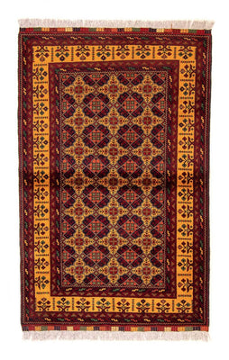 Runner Afghan Rug - Bukhara - 208 x 90 cm - multicolored