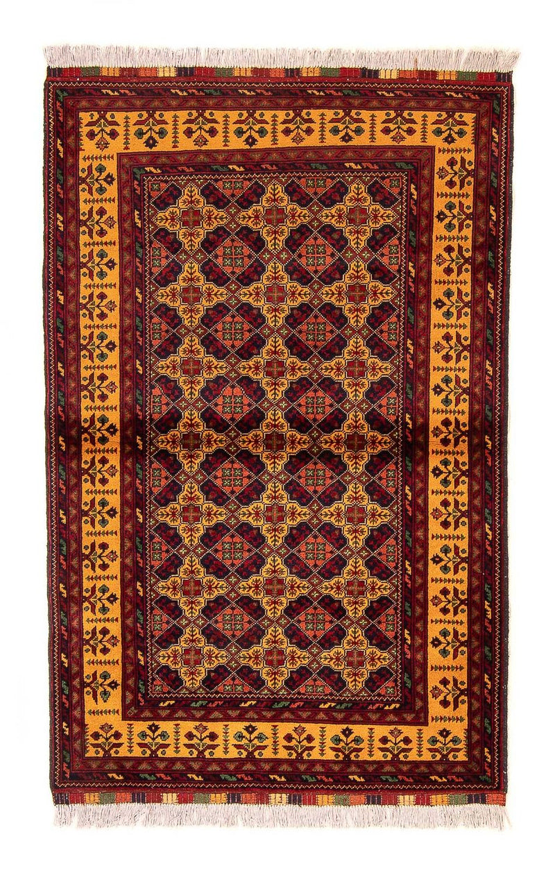 Runner Afghan Rug - Bukhara - 208 x 90 cm - multicolored