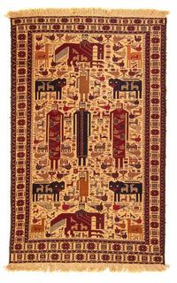 Kelim Rug - Oriental - 194 x 124 cm - light brown