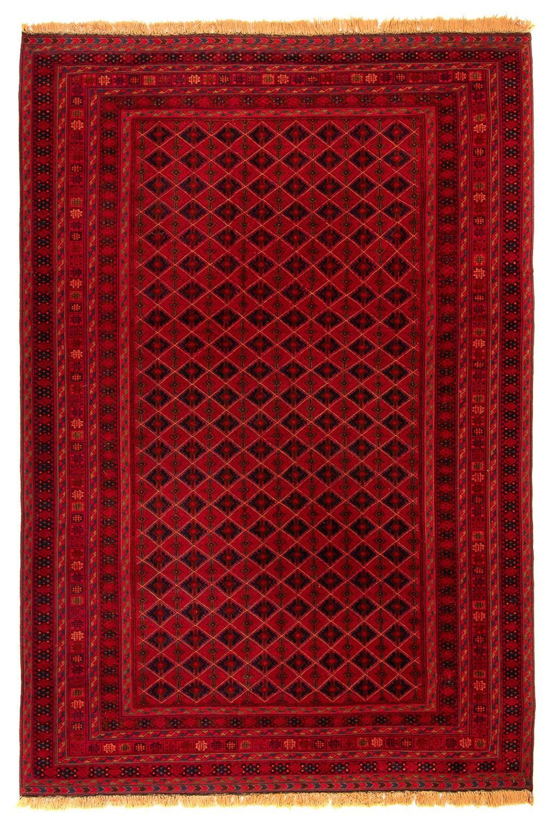 Afghan Rug - Bukhara - 283 x 208 cm - dark red
