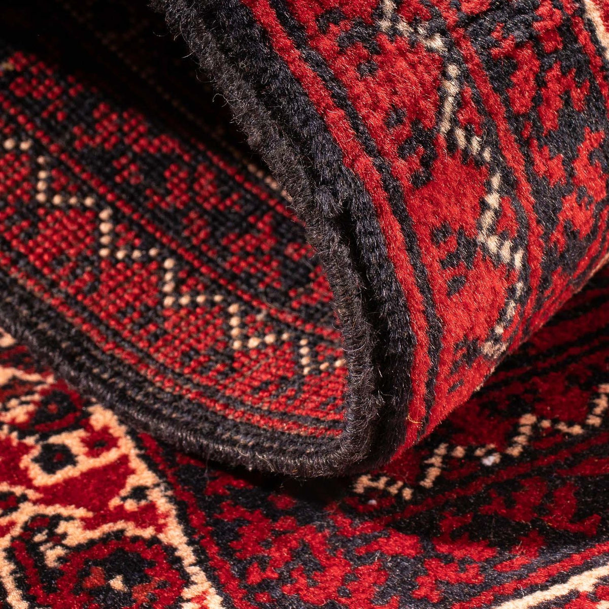 Afghan Rug - 100 x 69 cm - dark red